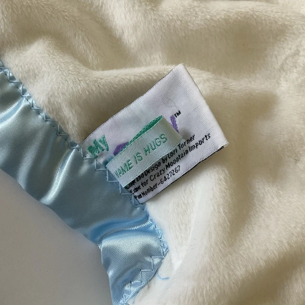 Crazy Mountain‎ Imports My Name Is Hugs White Teddy Bear Baby Security Blanket